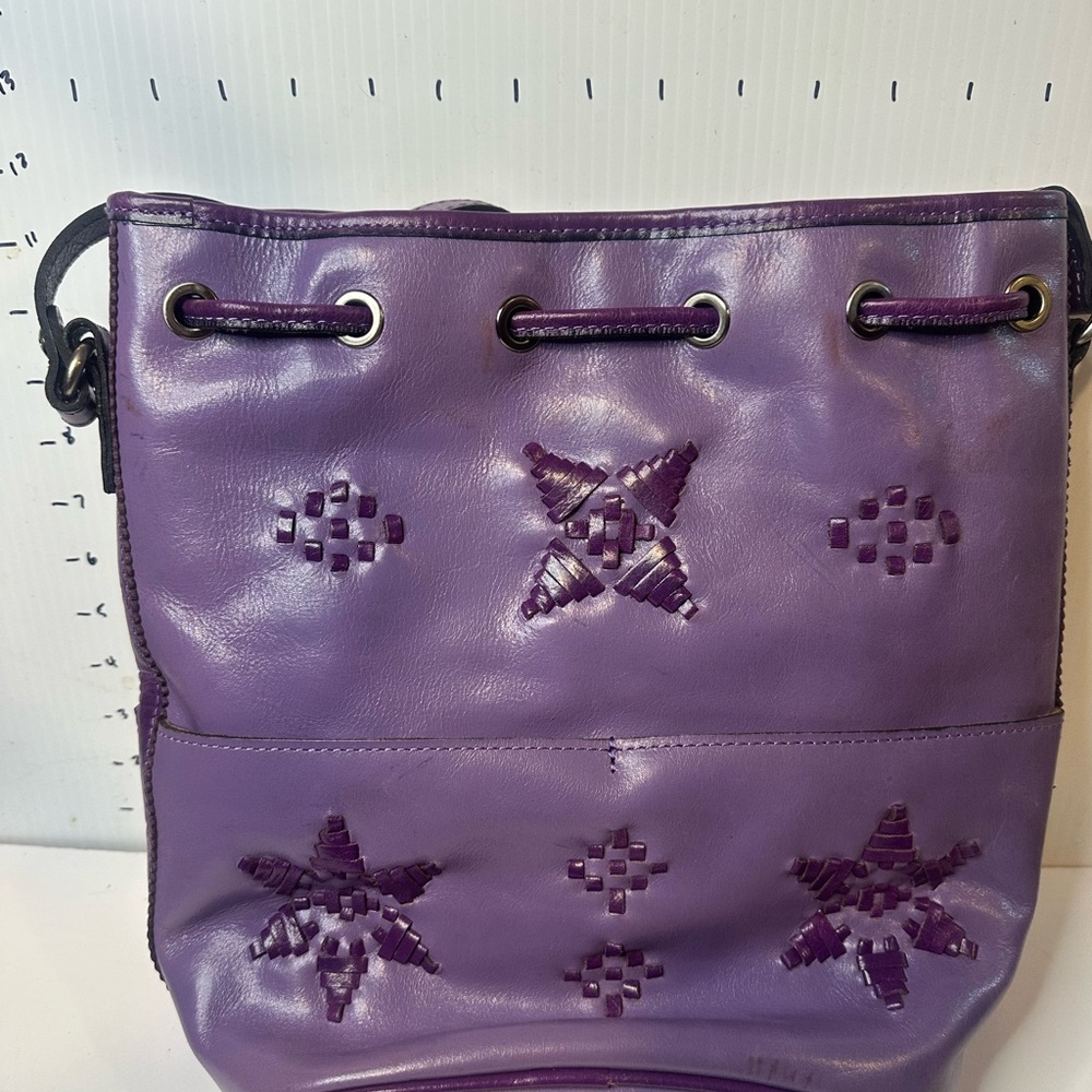 Patricia Nash Purple Leather Shoulder Bag
